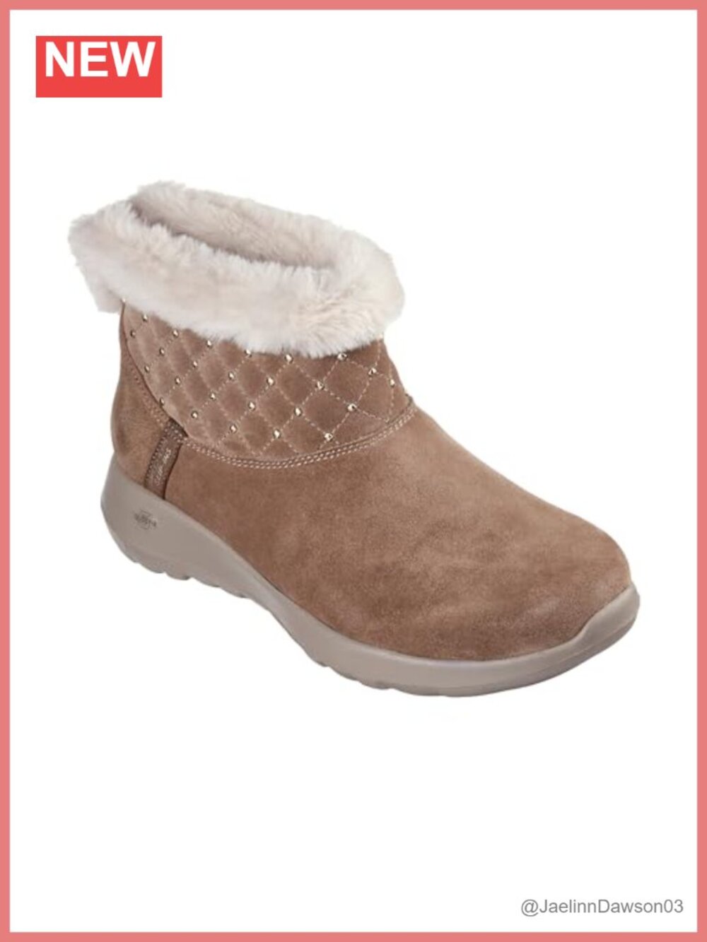 Skechers Hands Free Slip-ins On-the-go Joy Cozy Shimmer Ankle Boots Suede Faux
